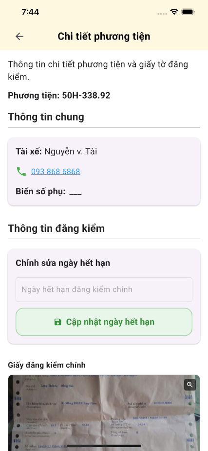 Thông tin Phương tiện